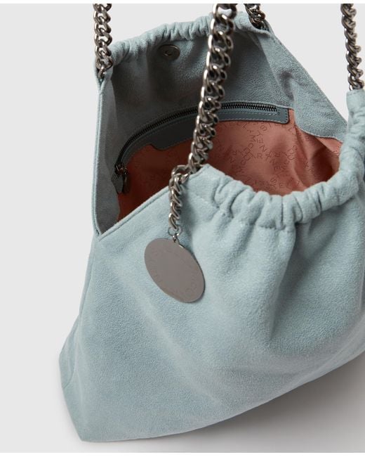 Stella McCartney Blue Falabella Medium Drawstring Bag