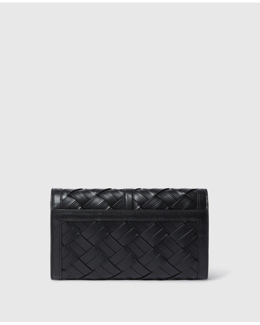 Stella McCartney Black Ryder Woven Wallet With Strap