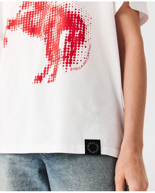 Stella McCartney White Airbrushed Horse Graphic T-Shirt