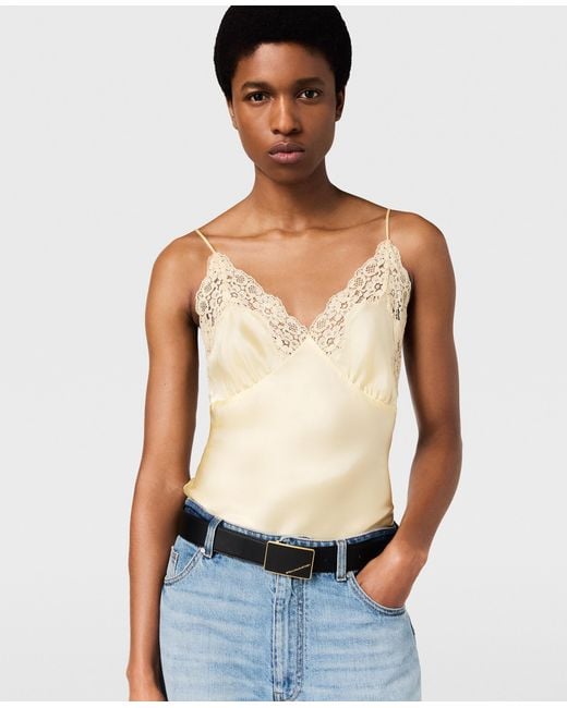 Stella McCartney Natural Lace Trim Slip Top