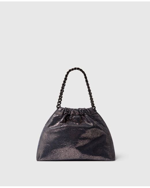 Stella McCartney Black Falabella Mini Drawstring Bag