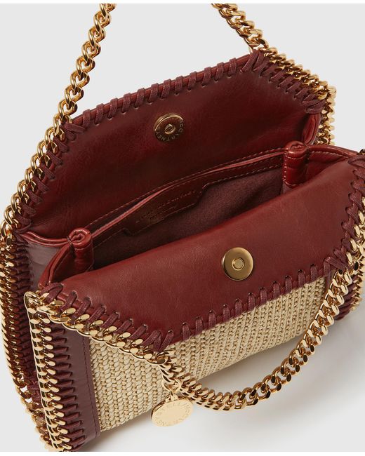 Stella McCartney Natural Falabella Raffia Mini Tote Bag