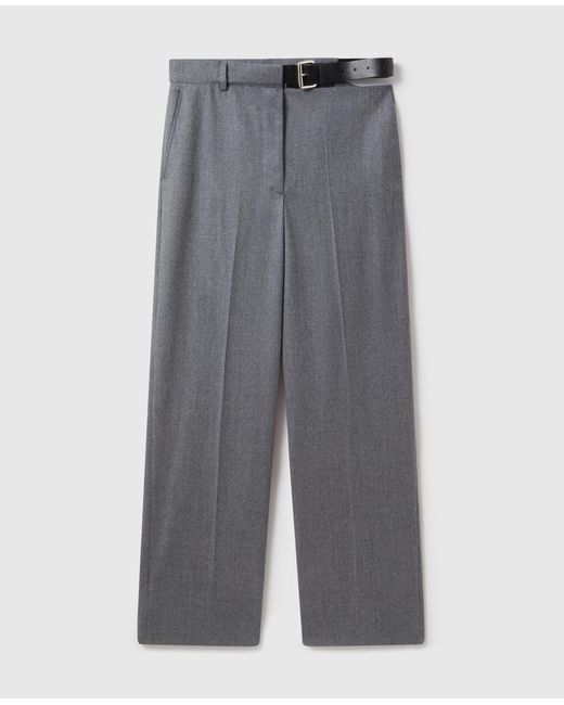 パンツ Stella Mccartney Check Print Lurex Wool Pants With Tailored Stella McCartney Belted Flannel Straight-leg Trousers in