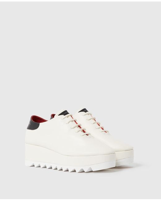 Stella McCartney White Sneak-elyse Lace-up Platforms