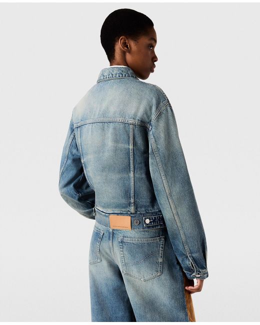 Stella McCartney Blue Corduroy Panel Denim Jacket