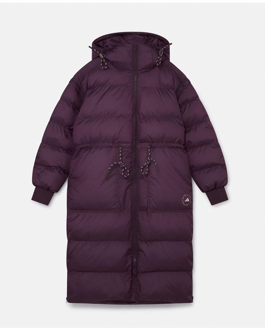 Stella McCartney Purple Truecasuals Long Padded Coat