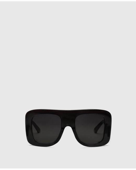 Stella McCartney Black Chunky Straight-edge Sunglasses