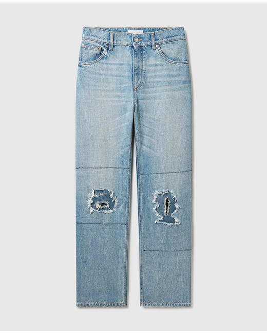 Stella McCartney Blue Distressed Patch Straight Jeans