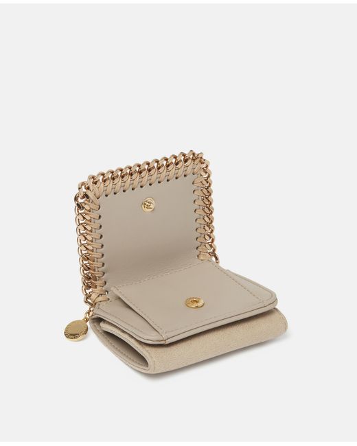 Stella McCartney Natural Falabella Tri-Fold Wallet, One Size