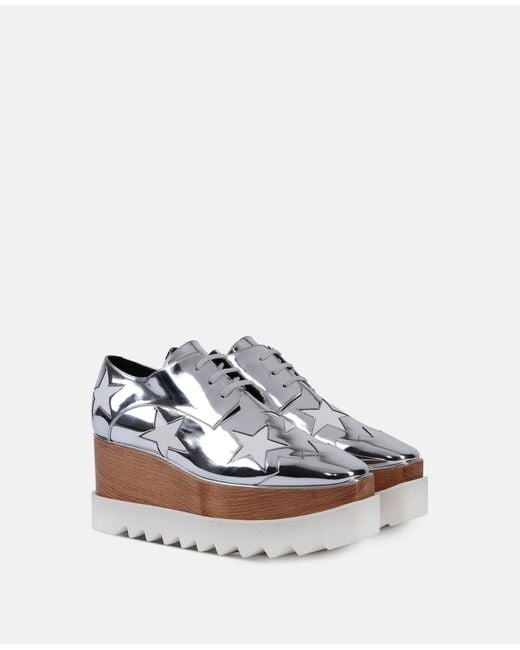 Stella McCartney White Elyse Platform Shoes