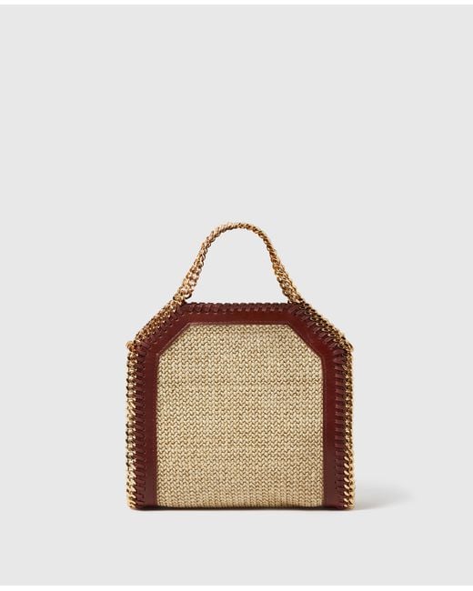 Stella McCartney Natural Falabella Raffia Mini Tote Bag