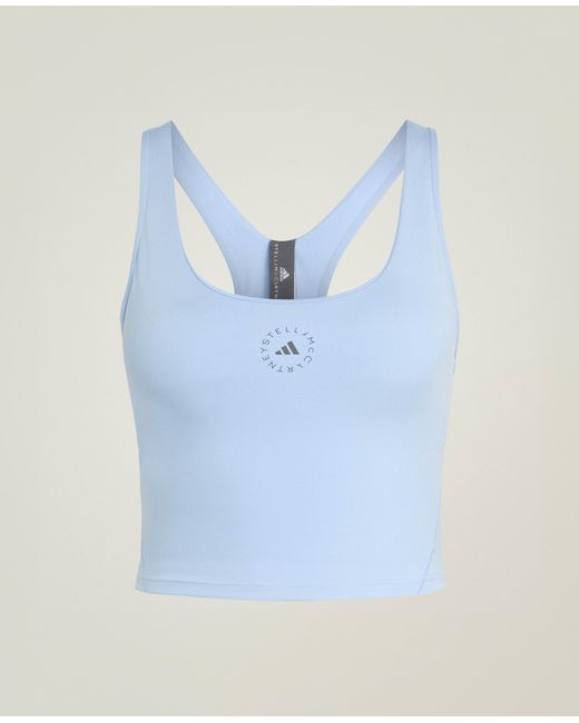 Stella McCartney Blue Truestrength Yoga Cropped Tank