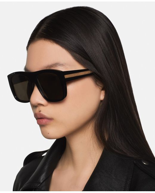 Stella McCartney Black Straight-edge Square Sunglasses