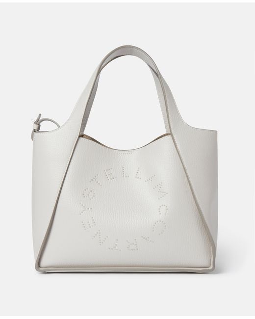 Stella McCartney White Logo Top Handle Crossbody Bag