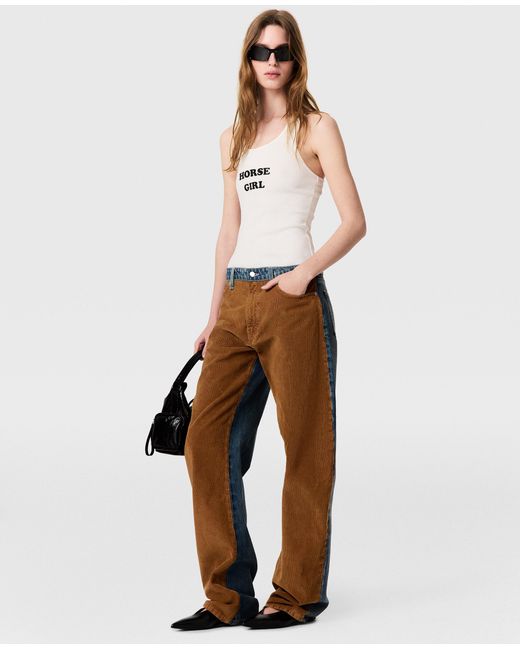 Stella McCartney White Horse Girl Cotton Tank Top