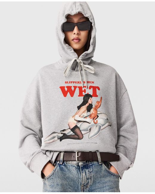 Stella McCartney Gray Jeff Koons Slippery When Wet Hoodie