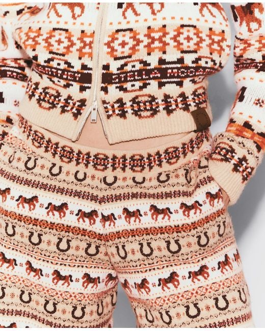 Stella McCartney Blue Fair Isle Wool Pants