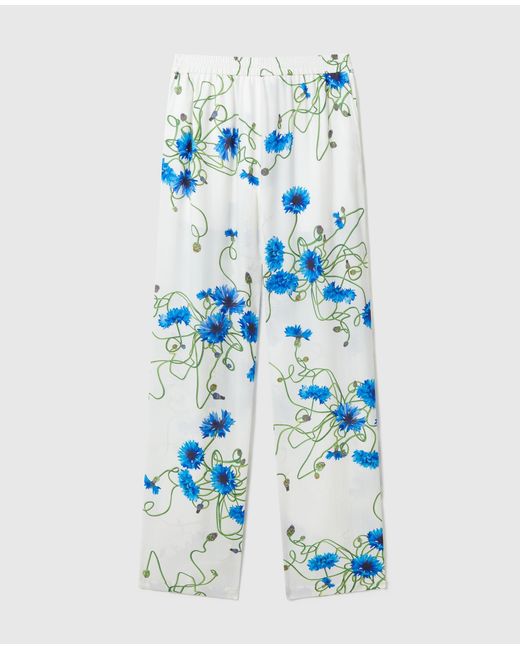 Stella McCartney Blue Cornflower Print Trousers