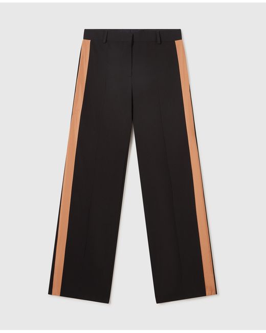 Stella McCartney Black Pleated Wide-leg Trousers