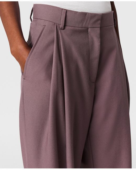 Stella McCartney Purple Canvas Lightweight Straight Trousers