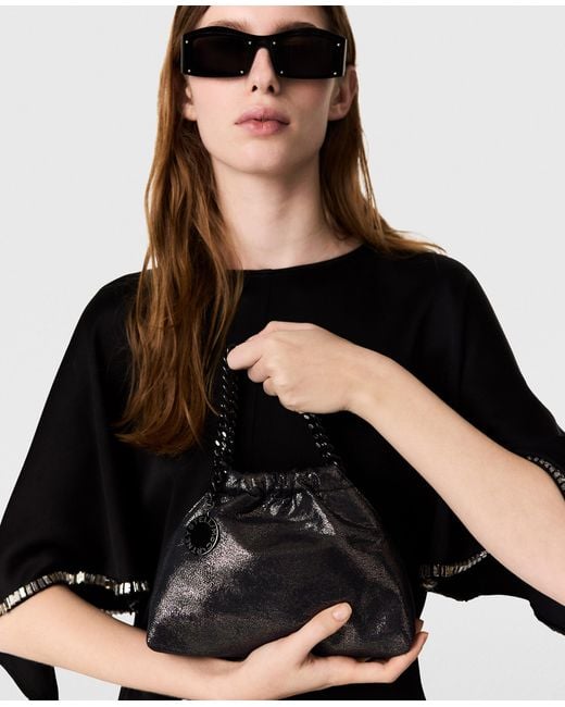 Stella McCartney Black Falabella Mini Drawstring Bag