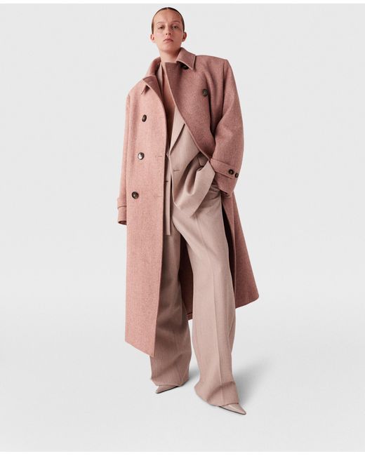 Stella McCartney Pink Double Breasted Long Coat