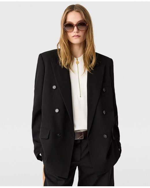 Stella McCartney Natural Arlesa Double Split Hem Zip Blouse