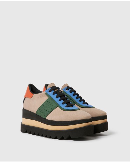 Stella McCartney Green Sneak-Elyse Platform Sneakers