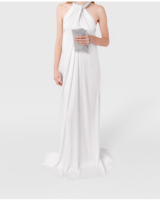 bcbg chain halter dress chain strap open back halter dress White / MEDIUM main image 1