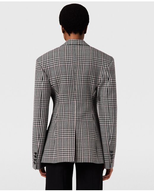 Stella McCartney Gray Checked Wool Jacket