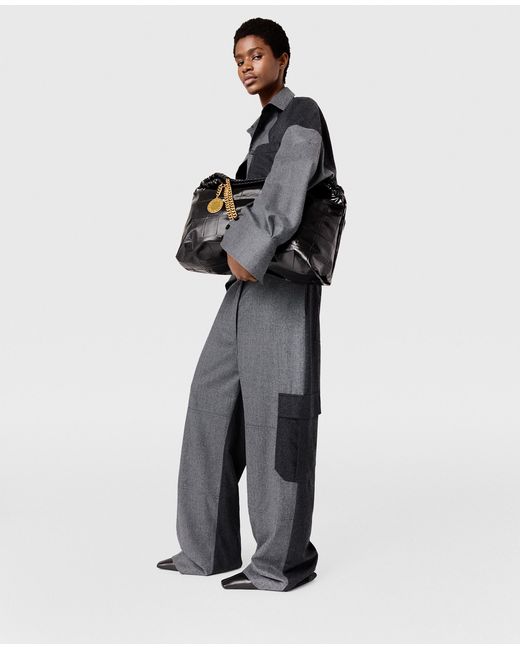 Stella McCartney Gray Paneled Slouchy Cargo Pants
