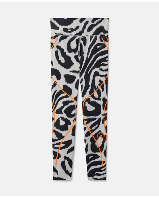Stella McCartney White Truepace Leopard Print Running Leggings