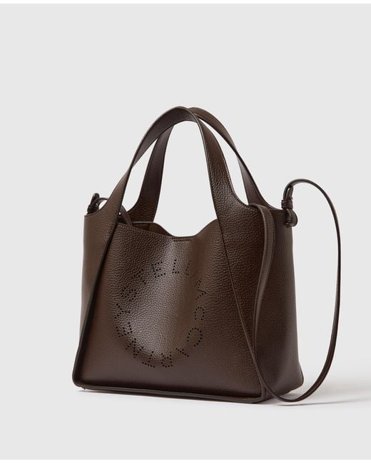 Stella McCartney Brown Logo Crossbody Tote Bag