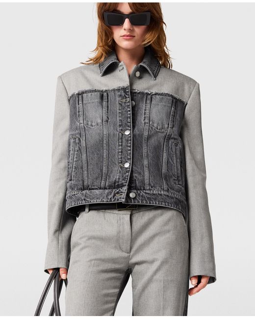Stella McCartney Gray Hybrid Tailored Jacket