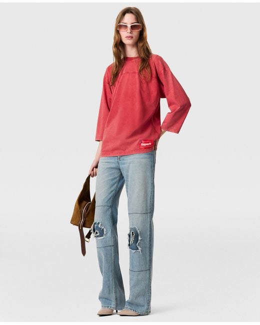 Stella McCartney Red Superstar Cotton Soccer T-shirt