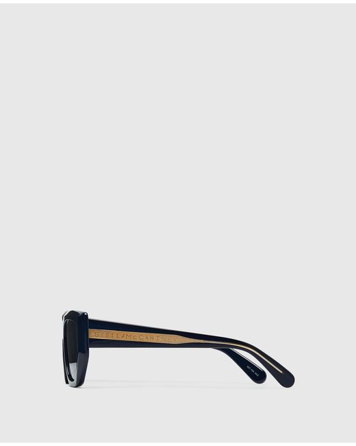 Stella McCartney Blue Logo Cat‐Eye Sunglasses
