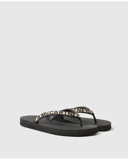 Stella McCartney Multicolor Logo Webbed Thong Sandal