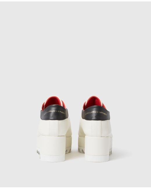 Stella McCartney White Sneak-elyse Lace-up Platforms