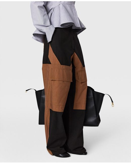 Stella McCartney Black Washed Cotton Cargo Trousers