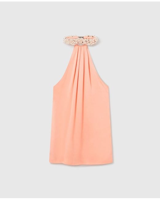 Stella McCartney Multicolor Bead-Embellished Twisted Mini Dress