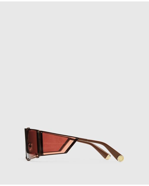Stella McCartney Pink Translucent Rectangle Sunglasses
