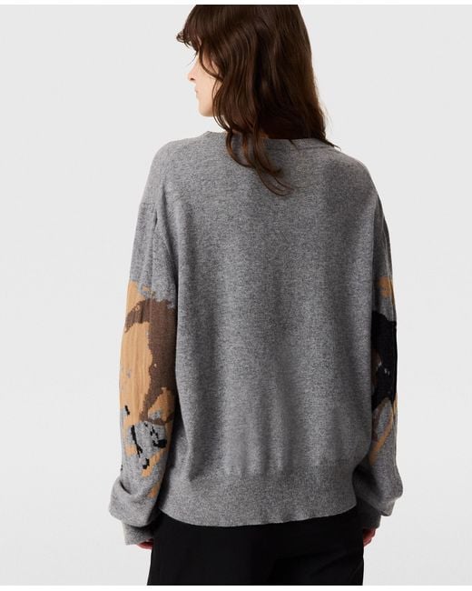Stella McCartney Gray Racing Horses Knit Jumper