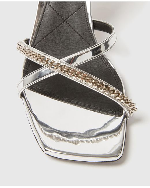 Stella McCartney White Elsa Metallic Heeled Sandals