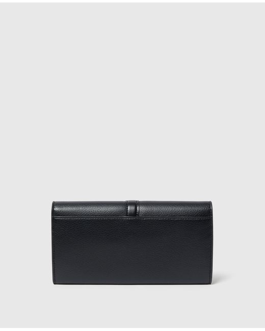 Stella McCartney Black Ryder Flap Continental Wallet