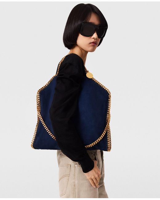 Stella McCartney Blue Falabella Fold-over Tote Bag