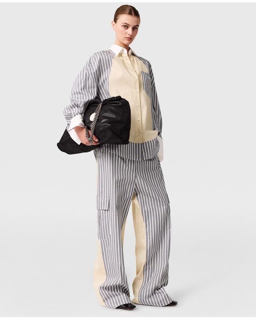 Stella McCartney White Oversized Mixed Stripe Shirt