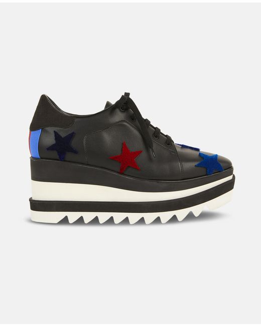 Stella McCartney Black Star Elyse Platform Sneakers