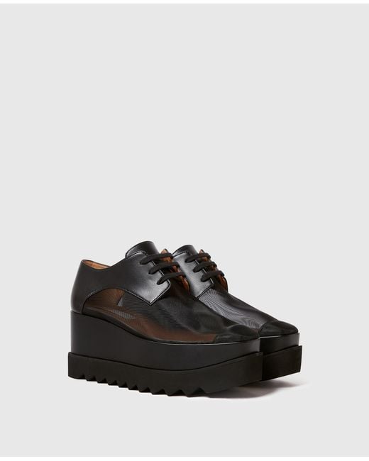 Stella McCartney Black Elyse Mesh Platform Shoes