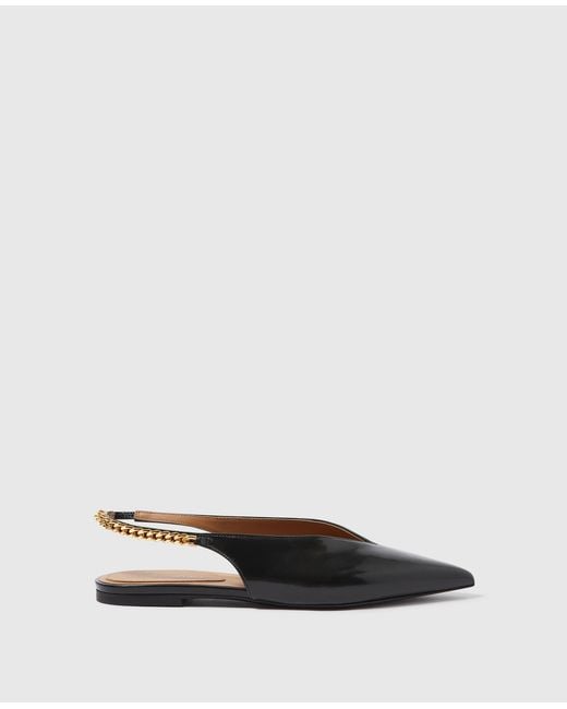 Stella McCartney White Falabella Flat Slingback Shoes