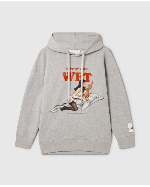 Stella McCartney Gray Jeff Koons Slippery When Wet Hoodie